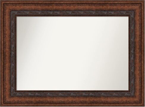 Amanti Art Bathroom Mirror, Accent Bronze Wall Mirror for use as Bathroom Vanity Mirror Over Sink (29 x 23 in.) Non-Beveled Mirror, Bronze Mirror, Traditional Mirror from WI, USA in Saudi Arabia