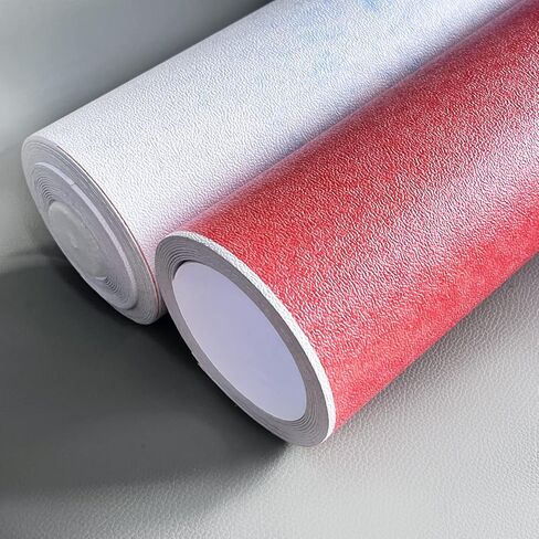 Colorful Vigor Rainbow Wall Sticker Peel and Stick, Leather Effect Textured Vinyl Rainbow Wall Art Decor, Pastel Rainbow Wall Mural Sticker for Girls Bedroom Kids Room Playroom Nursery Room in Kuwait