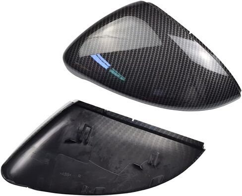 1 Pair Black Rearview Mirror Cover Left Right Side Mirror Covers Caps for VW Golf MK7 7.5 GTI 7 Golf 7 R (Black) in Saudi Arabia