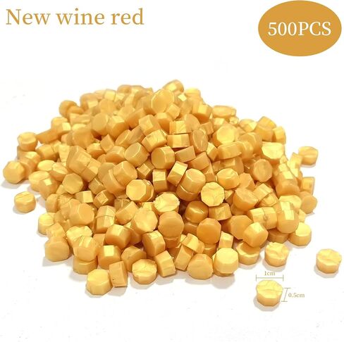 Chedin Wax Beads Nuggets for Wax Seal Stamp, 500 Piece Sealing Wax Beads, for Vintage Seal Lacquer and Letter, Invitations, Cards, Wine Package, Gift Wrapping (Antique Bronze) in Saudi Arabia