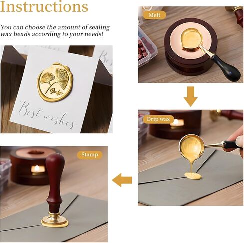 Chedin Wax Beads Nuggets for Wax Seal Stamp, 500 Piece Sealing Wax Beads, for Vintage Seal Lacquer and Letter, Invitations, Cards, Wine Package, Gift Wrapping (Antique Bronze) in Saudi Arabia