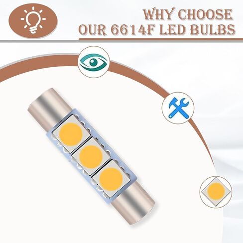 Pack-10 28MM LED Car Reading Light, Super Bright Vehicle Roof Light Replacement, Universal 180 Degree Automotive Makeup Light Accessories for Truck SUV Car (White Light) in Saudi Arabia