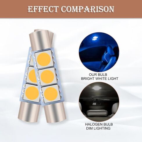 Pack-10 28MM LED Car Reading Light, Super Bright Vehicle Roof Light Replacement, Universal 180 Degree Automotive Makeup Light Accessories for Truck SUV Car (White Light) in Saudi Arabia