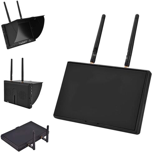 جهاز استقبال PUSOKEI FPV لطائرة FPV بدون طيار، 5.8 جيجا هرتز 40 قناة 7 بوصة شاشة LCD لاسلكية لطائرة FPV Quadcopter Drone in Saudi Arabia