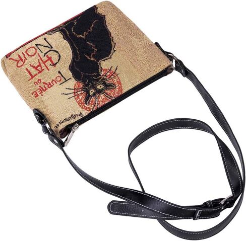 Signare Tapestry Crossbody Bag Shoulder Purse for Women In Theophile Steinlen Le Chat Noir Design (XB02-ART-TS-CHAT) in Saudi Arabia