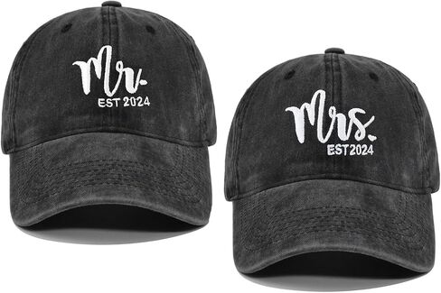 Mr and Mrs Hats Wedding Gifts Engagement Gifts for Couples, Mr and Mrs Gifts for Anniversary Newlywed Honeymoon in Saudi Arabia