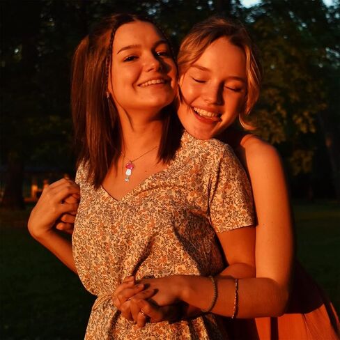 Cute Friendship Magnetic Mushroom Necklaces Christmas Birthday Gifts for Women Teen Girls BFF Jewlery for Best Friends Bestie Sister in Saudi Arabia