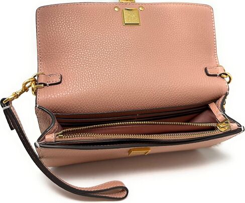 Tory Burch Women's Britten Pebble Chain Wallet W. Wristlet (Light Meadowsweet) in Saudi Arabia
