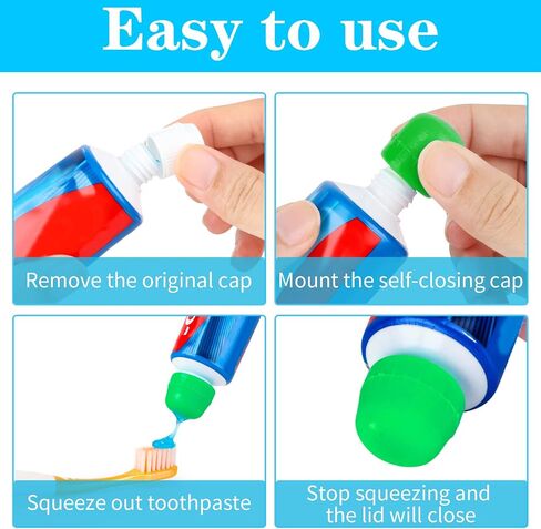 8 Pcs Toothpaste Caps Self Closing Toothpaste Squeezer Dispenser for Kids Silicone Toothpaste Covers Toothpaste Saver Cap Mess Free Toothpaste Topper in Saudi Arabia