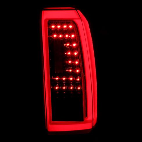 SPEC-D TUNING Jet Black Housing Clear Lens Red LED Bar Tail Lights متوافق مع 2015-2020 GMC Yukon Denali SLE SLT، 2015-2020 GMC Yukon XL Denali SLE SLT مجموعة الزوج الأيسر + الأيمن in Kuwait