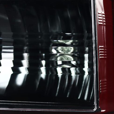 SPEC-D TUNING Jet Black Housing Clear Lens Red LED Bar Tail Lights متوافق مع 2015-2020 GMC Yukon Denali SLE SLT، 2015-2020 GMC Yukon XL Denali SLE SLT مجموعة الزوج الأيسر + الأيمن in Kuwait