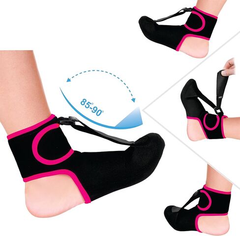 Wixen Plantar Fasciitis Night Splint Quick Relief Plantar Fasciitis Braces for Men Women, Adjustable Night Splint For Plantar Fasciitis Women Men, Achilles Tendonitis Ankle Pain Relief, (Blue Small) in Kuwait