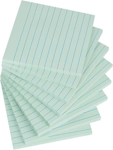 Vanpad Lined Sticky Notes 4x4 Inches, Light Pink Ruled Self-Stick Pads, Easy to Post for Home, Office, Notebook, 8 Pads/Pack in Saudi Arabia