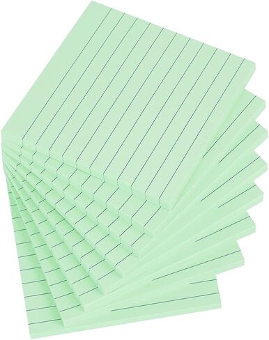 Vanpad Lined Sticky Notes 4x4 Inches, Light Pink Ruled Self-Stick Pads, Easy to Post for Home, Office, Notebook, 8 Pads/Pack in Saudi Arabia