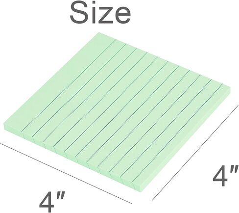 Vanpad Lined Sticky Notes 4x4 Inches, Light Pink Ruled Self-Stick Pads, Easy to Post for Home, Office, Notebook, 8 Pads/Pack in Saudi Arabia