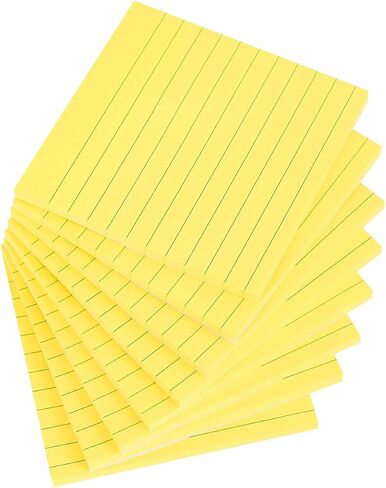 Vanpad Lined Sticky Notes 4x4 Inches, Light Pink Ruled Self-Stick Pads, Easy to Post for Home, Office, Notebook, 8 Pads/Pack in Saudi Arabia