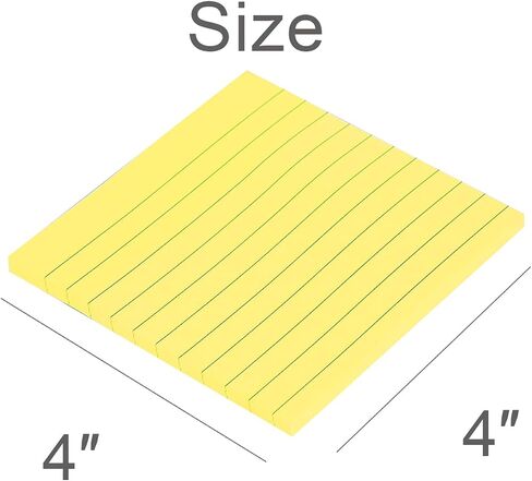 Vanpad Lined Sticky Notes 4x4 Inches, Light Pink Ruled Self-Stick Pads, Easy to Post for Home, Office, Notebook, 8 Pads/Pack in Saudi Arabia