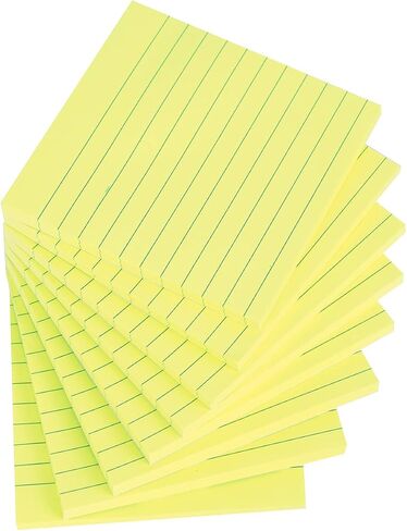 Vanpad Lined Sticky Notes 4x4 Inches, Light Pink Ruled Self-Stick Pads, Easy to Post for Home, Office, Notebook, 8 Pads/Pack in Saudi Arabia
