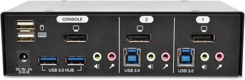 TRIPP LITE 2-Port Display Port 1.2 KVM Switch with Audio (B004-DP2UA2-K) in Kuwait