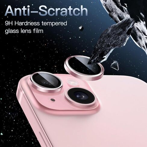 JETech Camera Lens Protector for iPhone 15/15 Plus, Midnight, 1 Set in Saudi Arabia