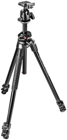 Manfrotto 290 Dual Aluminum 3-Section Tripod Kit with 3-Way Head (MK290DUA3-3WUS), Black in Saudi Arabia
