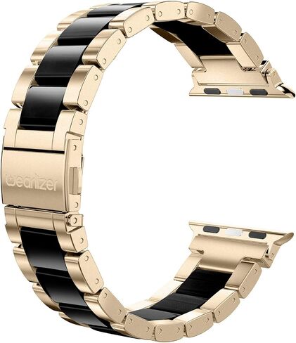 Wearlizer متوافق مع سوار ساعة Apple مقاس 38 مم 40 مم 41 مم أساور معصم عصرية للنساء، مشبك معدني بديل من الفولاذ المقاوم للصدأ والراتنج لساعة iWatch Ultra 2/Ultra/SE/9/8/7/6/5/4/3/2/1-Starlight+Pink in Kuwait
