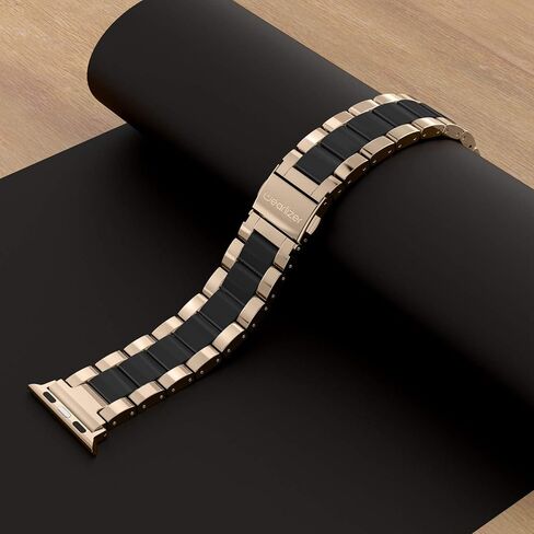 Wearlizer متوافق مع سوار ساعة Apple مقاس 38 مم 40 مم 41 مم أساور معصم عصرية للنساء، مشبك معدني بديل من الفولاذ المقاوم للصدأ والراتنج لساعة iWatch Ultra 2/Ultra/SE/9/8/7/6/5/4/3/2/1-Starlight+Pink in Kuwait