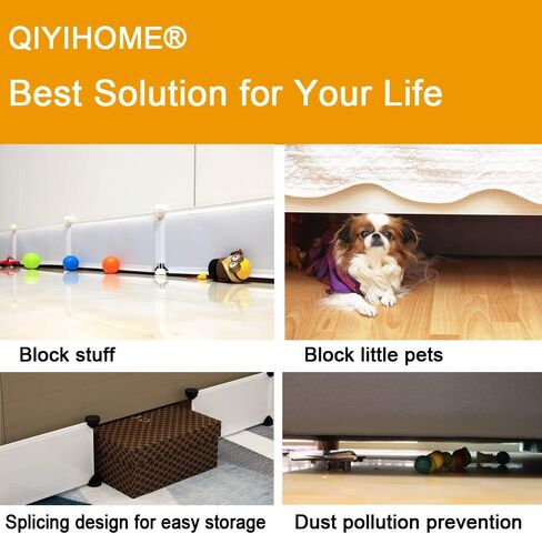 مانع تحت السرير للحيوانات الأليفة، مصد فجوة تحت السرير، يوقف الأشياء تحت السرير أو أريكة الأريكة، مانع ألعاب للقطط والكلاب، سهل التركيب، إجمالي 11.8 بوصة ارتفاع 83 بوصة طول، أخضر فاتح in Kuwait