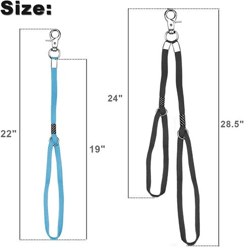 Dog Grooming Loop - Heavy Duty Nylon Noose Restraint for Pet Bathing(Pack of 4,Blue, 22") (Blue) in Saudi Arabia
