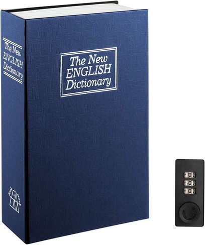 Diversion Book Safe with Combination Lock, Decaller Hidden Safe Box of Dictionary Shape, 9.5" x 6.2" x 2.2" in Saudi Arabia