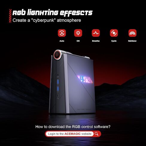 ACEMAGIC [كمبيوتر ألعاب] كمبيوتر صغير 12TH Core i9-12900H، أجهزة كمبيوتر صغيرة بسعة 32 جيجابايت DDR4 و512 جيجابايت SSD (14 نواة/20 خيط/24 ميجابايت ذاكرة تخزين مؤقت/ما يصل إلى 5.0 جيجاهرتز)، WiFi6/BT5.2/مراوح مزدوجة/RGB/وضع متعدد /4K@60 هرتز in Kuwait