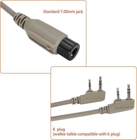 U94 Dual PTT 2 Pin K Plug for UV5R Tactical Headset w/7.0mm Jack in Saudi Arabia