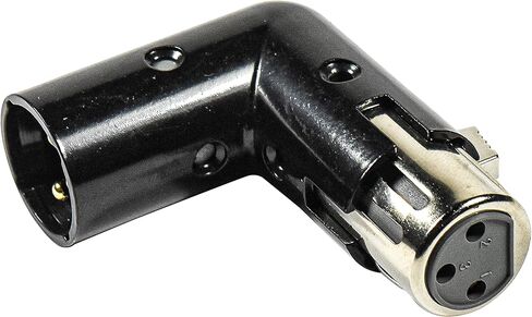 HQRP 3-Pin XLR Angle Adapter Dual Male & Female with 4 Adjustable Angle Positions Right Left and 90 Degree, Compatible with Mixers that Interfere with Other Applications, Durable Metal 3-Pin Connector in Saudi Arabia