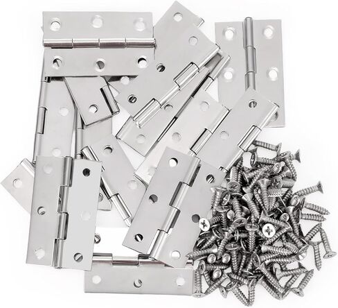 1.5 inch Stainless Steel Folding Butt Hinge Home Furniture Hardware Door Cupboard Cabinet Hinge Pack of 16 in Kuwait