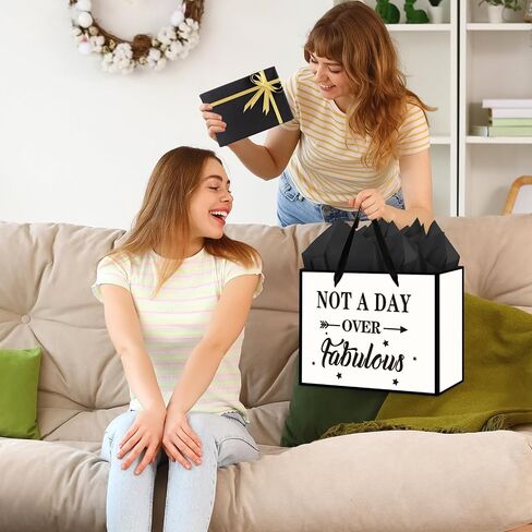 Gifts for Grandma, Grandma Birthday Gift Bags for Grandmother Birthday Party Decoration Best Grandma Ever Wrapping Bags with Tissue Paper Greeting Card for Grammy Birthday Anniversary Thanksgiving in Saudi Arabia