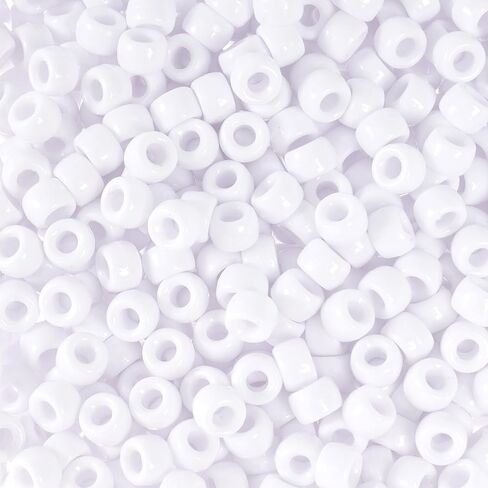 1000 Pcs Black Beads Assorted Opaque Round Plastic Beads for Home Decor Necklaces Bracelets Earrings DIY Crafts (Black) in Saudi Arabia