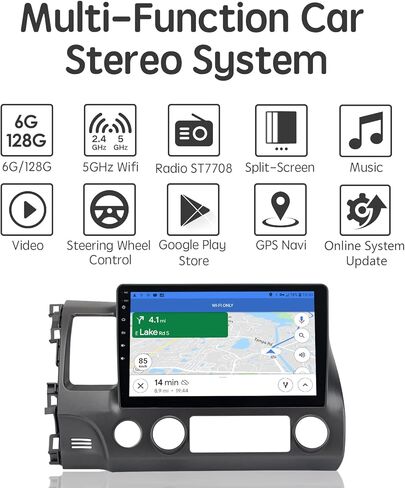 10.2 بوصة أندرويد 11.0 ستيريو سيارة لاسلكي Apple Carplay 1280x720 لهوندا سيفيك 2006-2011 بلوتوث 5.0 راديو السيارة شاشة تعمل باللمس دعم واي فاي FM/AM صوت السيارة بدون استخدام اليدين الاتصال 4 جيجابايت 64 جيجابايت DSP in Kuwait