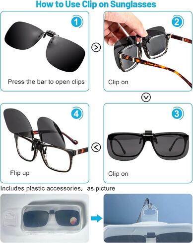 OCCI CHIARI Polarized Flip-up Clip-on Sunglasses for Eyeglasses for Men and Women Outdoor/Driving UV400 in Saudi Arabia