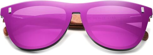 نظارات شمسية مستقطبة من KINGSEVEN Bubinga بتصميم كلاسيكي أنيق للرجال والنساء، عدسة عاكسة B5510 in Kuwait