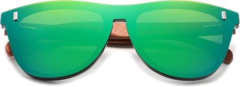 KINGSEVEN Bubinga Polarized Sunglasses Retro Vintage Stylish Design for Men Women, Mirrored Lens B5510 in Saudi Arabia