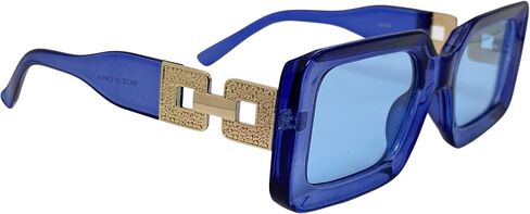 Fashion Rectangular Trendy Sunglasses Women Men Retro 90s in Saudi Arabia