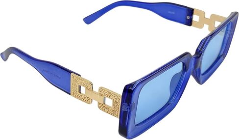 Fashion Rectangular Trendy Sunglasses Women Men Retro 90s in Saudi Arabia