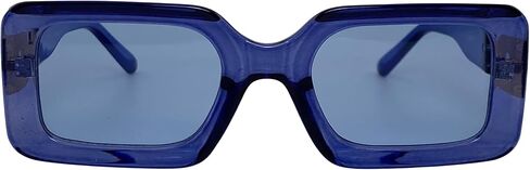 Fashion Rectangular Trendy Sunglasses Women Men Retro 90s in Saudi Arabia