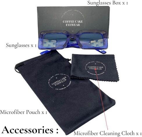 Fashion Rectangular Trendy Sunglasses Women Men Retro 90s in Saudi Arabia
