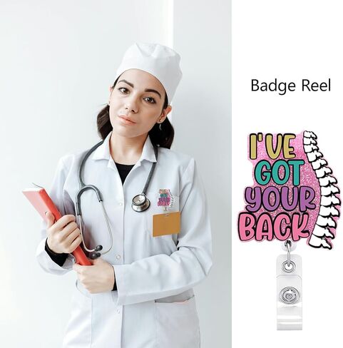 Retractable Glitter Badge Reel with Clip, ID Card Badge Holder Gift for Nurses Doctors Pharmacy Worker Nursing Student Healthcare Social Worker (Medicine Bottle) in Kuwait