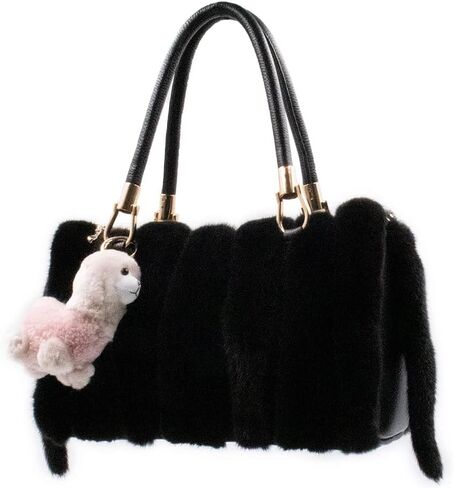 سلسلة مفاتيح Surell Shearling Alpaca - حقيبة لاما قطيفة لطيفة - قطيفة حسية ناعمة ورقيقة - سلسلة مفاتيح عصرية in Kuwait