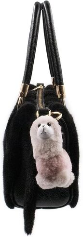 سلسلة مفاتيح Surell Shearling Alpaca - حقيبة لاما قطيفة لطيفة - قطيفة حسية ناعمة ورقيقة - سلسلة مفاتيح عصرية in Kuwait