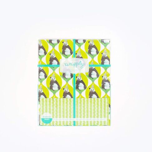 Panda Loves Birthday Cake - Reversible Birthday Wrapping Paper - Eco Gift Wrap by Allport Editions x Wrappily in Saudi Arabia