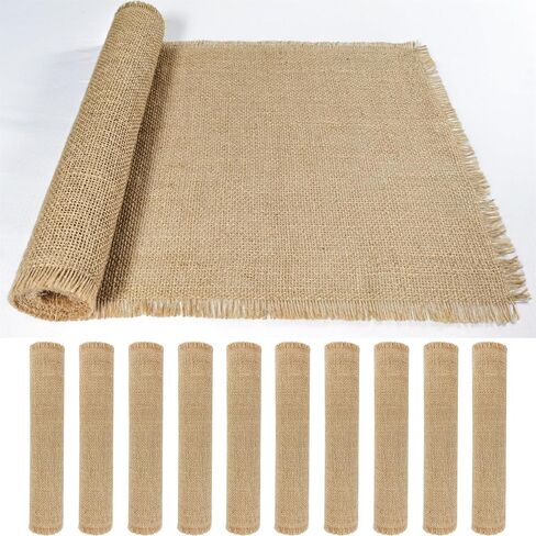 2 Pack 13 x 72 Inch Tassel Burlap Table Runners,Natural Rustic Jute Table Runner and Placemats Bulk for Western Wedding Table Decorations,Farmhouse Style Party,Holiday,Kitchen Table Decor Cover in Kuwait