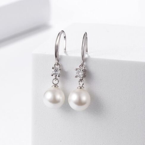 Dangle Freshwater Pearl Earrings For Women Set Water Drop Stud Earring Jewelry Sterling Silver Hypoallergenic Modern Temperament in Saudi Arabia